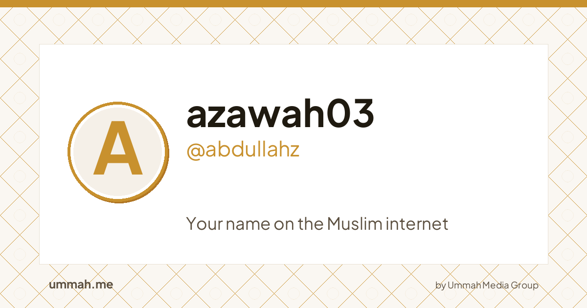 Share card preview for ummah.me/abdullahz