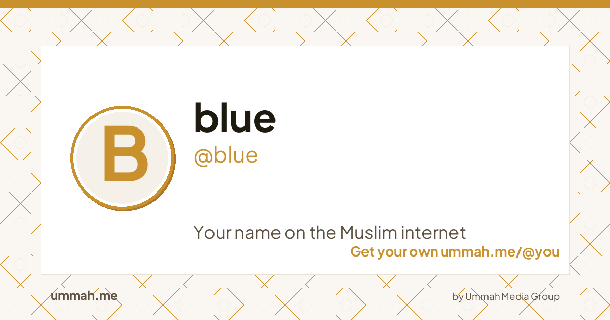 Share card preview for ummah.me/blue