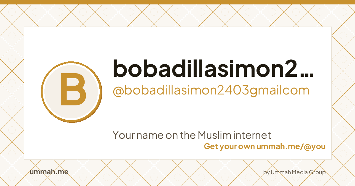 Share card preview for ummah.me/bobadillasimon2403gmailcom