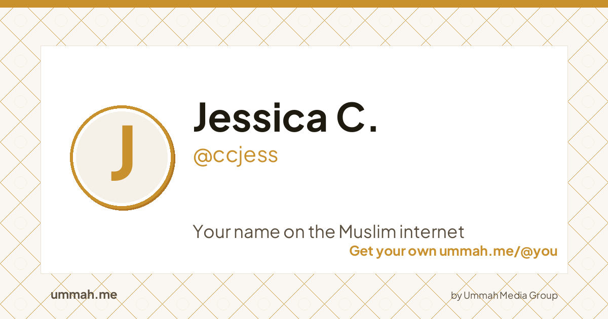 Share card preview for ummah.me/ccjess