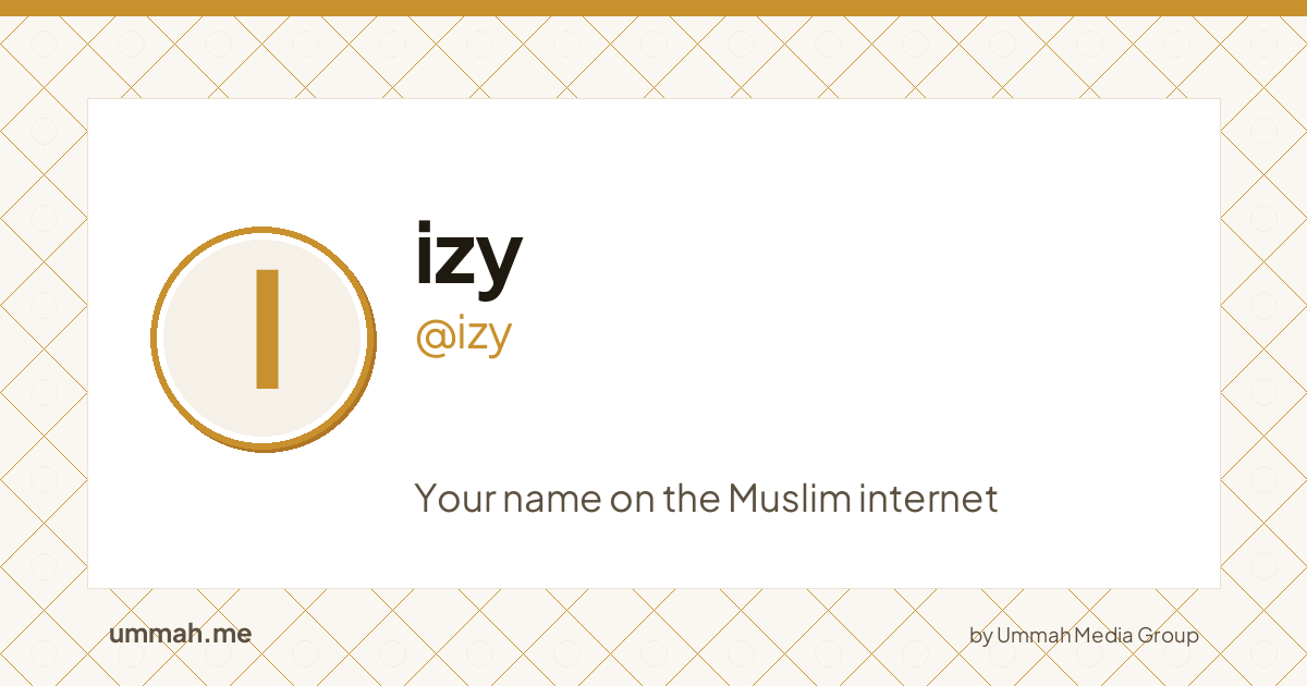 Share card preview for ummah.me/izy