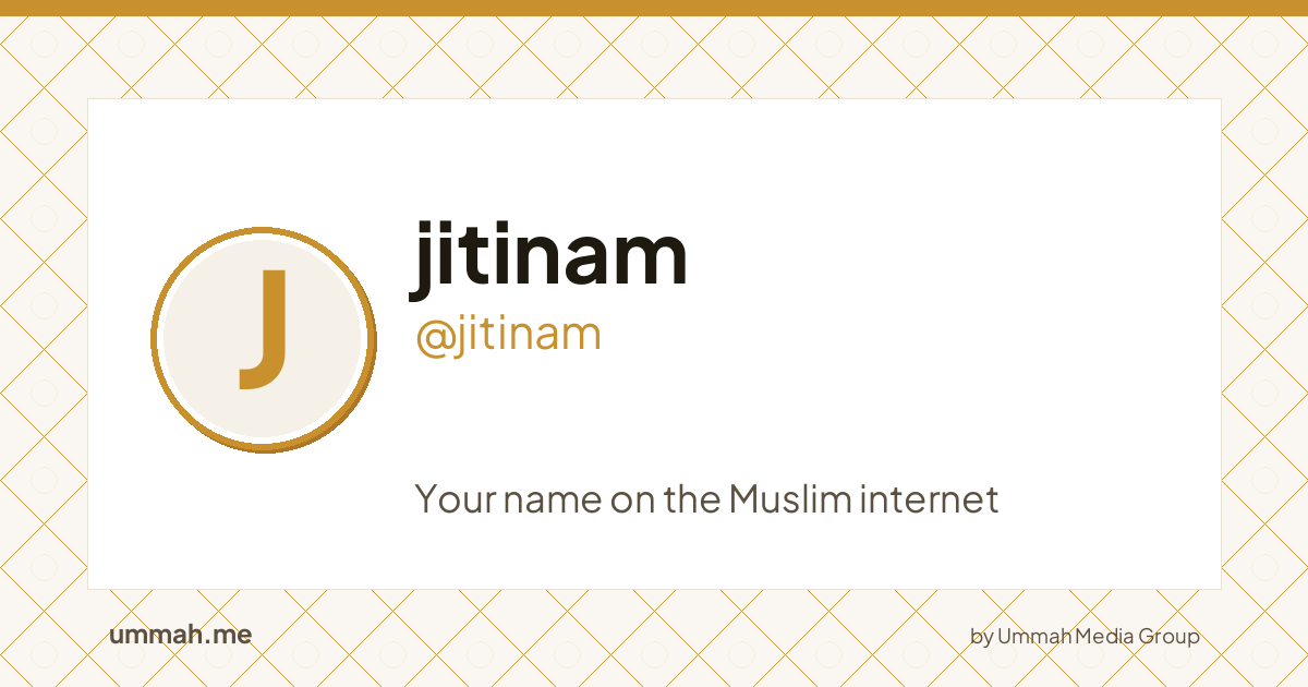Share card preview for ummah.me/jitinam