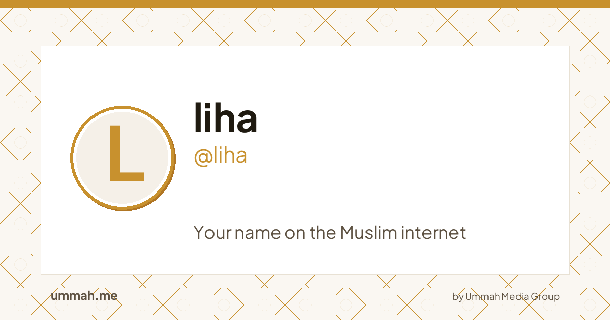 Share card preview for ummah.me/liha