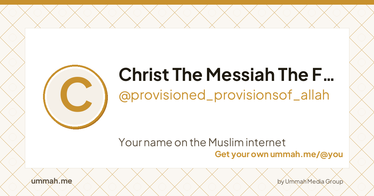 Share card preview for ummah.me/provisioned_provisionsof_allah
