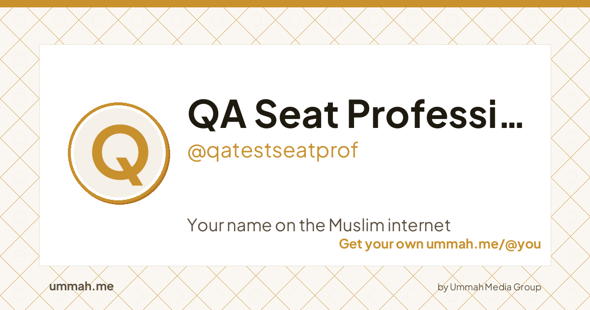 Share card preview for ummah.me/qatestseatprof