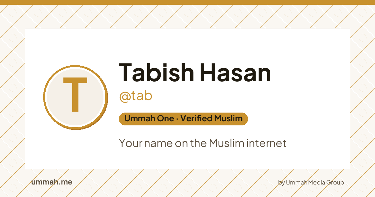 Share card preview for ummah.me/tab