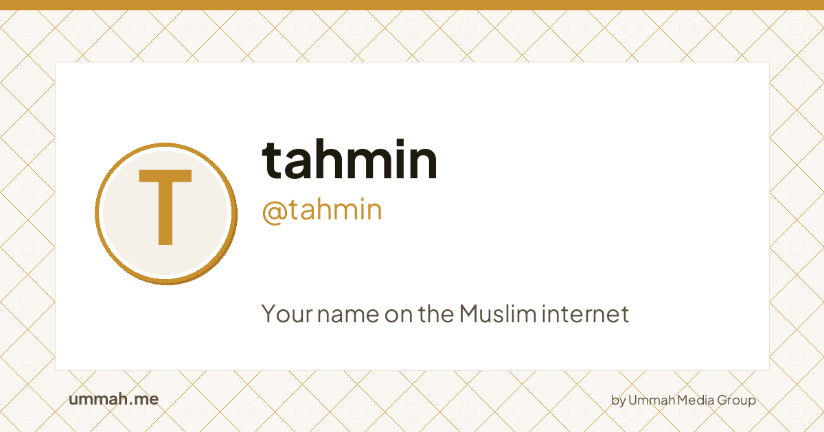 Share card preview for ummah.me/tahmin