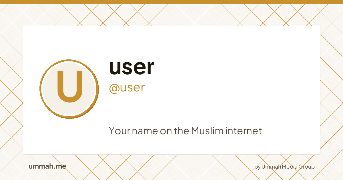 Share card preview for ummah.me/user