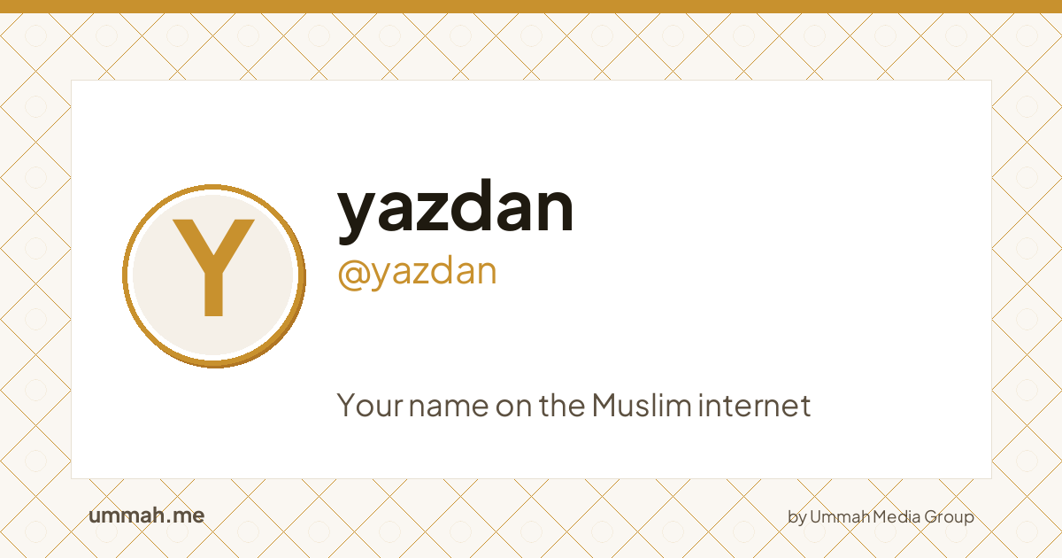 Share card preview for ummah.me/yazdan